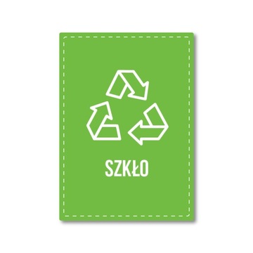 Naklejka recykling segregacja PAPIER 10 x 21 cm