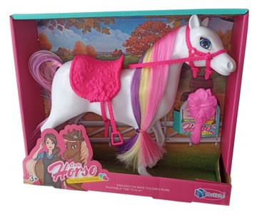 ЛОШАДЬ ДЛЯ КУКЛЫ ПРИНЦЕССЫ + ЩЕТКА ДЛЯ РАСЧЕСКИ