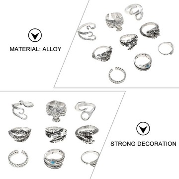 Набор колец для мужчин, для вечеринок, 9 шт.