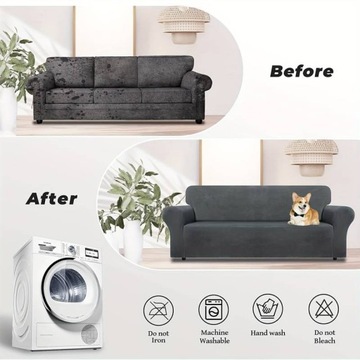 ЧЕХОЛ НА 2-МЕСТНЫЙ ДИВАН ИЗ ПЛОТНОГО БЕЖЕВОГО БАРХАТА