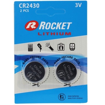 BATERIE LITOWA CR2430 2SZT ROCKET BATERIA GUZIKOWA
