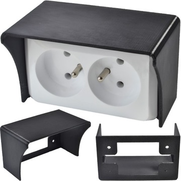 DASZEK OCHRONNY NA PODWÓJNE GNIAZDKO WŁĄCZNIK DZWONEK KONTAKT