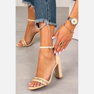 ЭЛЕГАНТНЫЕ ПРОЧНЫЕ ЖЕНСКИЕ САНДАЛИИ НА КАБЛУКЕ-ШПИЛЬКЕ