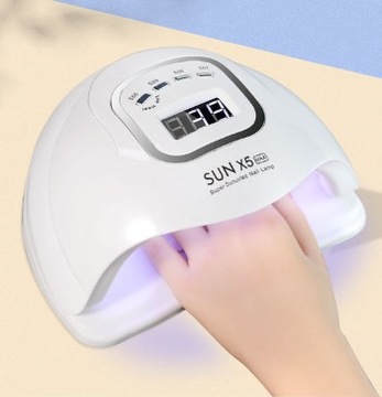 СВЕТОДИОДНАЯ УФ-ЛАМПА ДЛЯ НОГТЕЙ 80 Вт ГИБРИДНЫЕ ГЕЛИ POWERFUL SUN X5 MAX LCD DUAL LED MAX