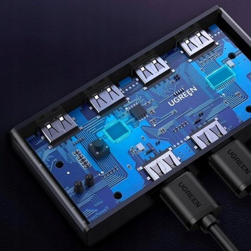 UGREEN SWITCH BOX HUB KVM-ПЕРЕКЛЮЧАТЕЛЬ 4x USB 3.0