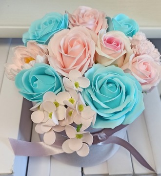 Róża mydlana róże mydlane 50szt mix kolorów różowa, fiolet, biała, kremowa