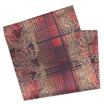 Elegancka Poszetka Męska - Alties - Odcienie Miedziano-Czerwone