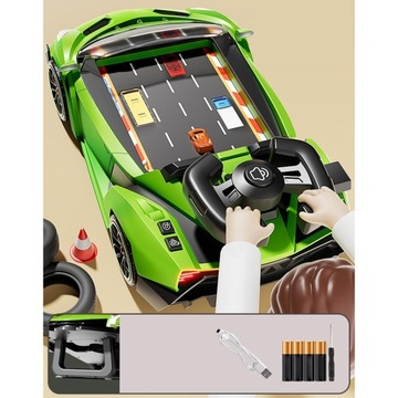 Электрическая игрушка-симулятор руля, интерактивное обучение Pretemd green