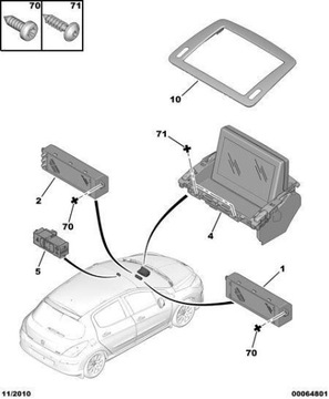 DISPLEJ NAVIGACE RCZ FACELIFT 98045605ZD A2C86192400 PO POVODNI