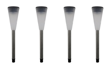 Zestaw 4 x LAMPA solarna POCHODNIA mat efekt 39 cm