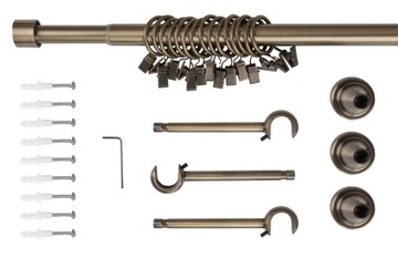 Универсальный выдвижной телескопический карниз 110 - 200 см. 5 цветов на выбор.