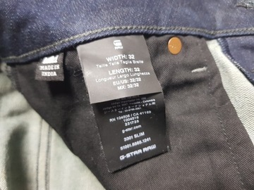 G-STAR RAW - 3301 SLIM W32L32 pas 87 cm IGŁA STAN '