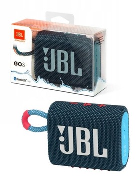 PRZENOŚNY GŁOŚNIK JBL GO 3 / NIEBIESKO – RÓŻOWY / WODOODPORNY / BLUETOOTH