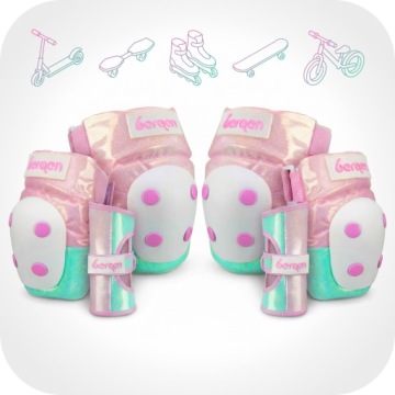 Набор защит для детских роликов BERGEN XS розовая мята