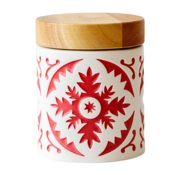 Ceramiczny pojemnik z bambusową pokrywką