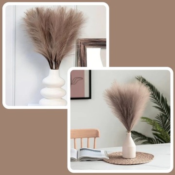 Искусственная пампасная трава, набор из 20 камышей, декоративные веточки, бежевый