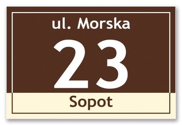 TABLICZKA ADRESOWA z numerem domu tablica 30x20 cm