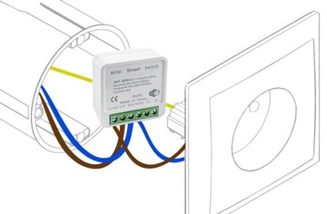Inteligentny przekaźnik włącznik sterownik WiFi Tuya do puszki dopuszkowy