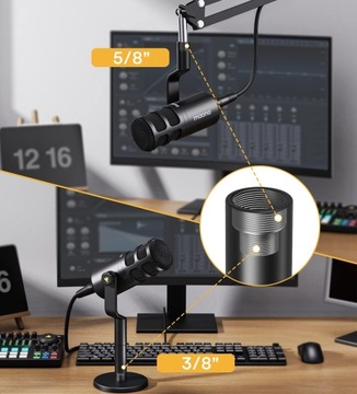 Профессиональный динамический конденсаторный студийный микрофон XLR PC Maono PD100