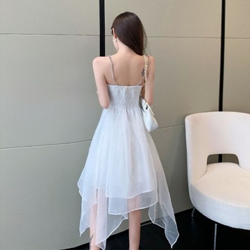 Sexy Slip Dress Women White Elegant Fairy Dresses