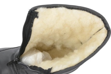 DAMSKIE PIKOWANE WEŁNA CIEPŁE ŚNIEGOWCE czarny 42