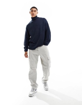 GRANATOWY SWETER OVERSIZE SPLOT GOLF B3K NG3__M