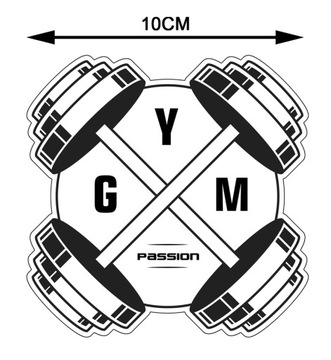 NAKLEJKA na samochód Kettle GYM passion Siłownia