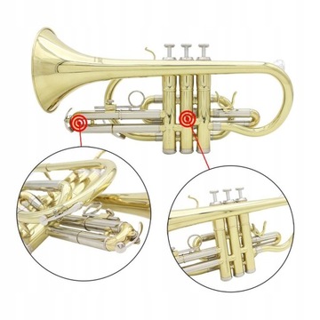 Духовой инструмент Bb Flat Cornet с перчатками в футляре