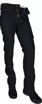 Брюки-карго ЧЕРНЫЕ размер 35 L30 WORK-Y Короткие Эластичные Различные размеры