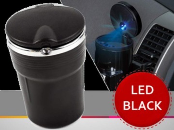 АВТОПЕПЕЛЬНИЦА СО СВЕТОДИОДОМ, МЕСТО ДЛЯ КРУЖКИ, корзина