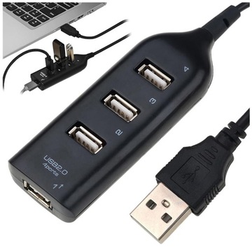 HUB 4x USB Rozdzielacz na 4 Porty USB 2.0 multiport