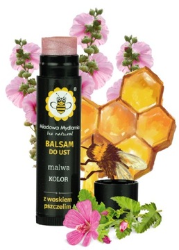MIODOWA MYDLARNIA Balsam do ust Koloryzujący MALWA