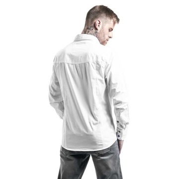 Košeľa s dlhým rukávom BRANDIT SlimFit Shirt Biela XXL