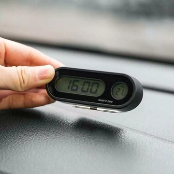 Автомобильные часы Термометр 2 в 1 Светящиеся электронные часы Центральные автомобильные часы