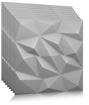 Szare kasetony sufitowe panele 3D BRYLANT 2m2