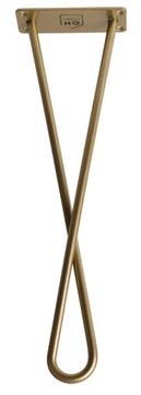 ZŁOTA NOGA METALOWA DO STOŁU LOFTOWA HAIRPIN 40CM