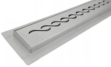 Odpływ liniowy prysznicowy 70 cm niski 52 mm SYFON OBROTOWY wzór FALA