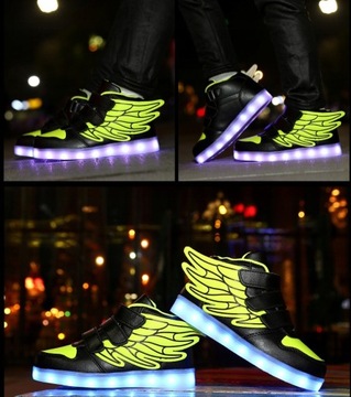 СВЕТОДИОДНАЯ ОБУВЬ С ПОДСВЕТКОЙ, БЕЛАЯ ЗАЛИПКА
