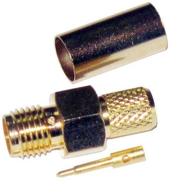 Wtyk SMA-RP H155 żeński zaciskany pozłacany WTY0601