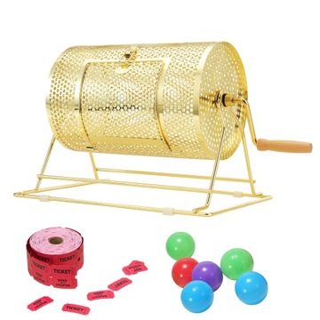 Лотобарабан VEVOR, размер 375x272x270 мм, материал металлик, 3,5 фунта