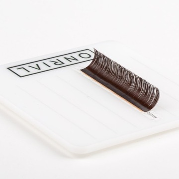 SZTUCZNE RZĘSY ONRIAL DARK CHOCOLATE/21 PASEK/D 0,10 MIX 9-12