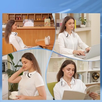 WENTYLATOR OSOBISTY ŁADOWANY PRZEZ USB MINI WENTYLATOR NA SZYJĘ 5000MAH
