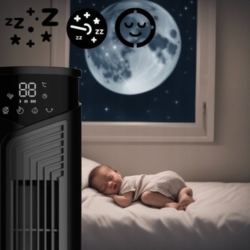 КОЛОННЫЙ ВЕНТИЛЯТОР НАПОЛЬНЫЙ ВЕНТИЛЯТОР XXL СВЕТОДИОДНАЯ ИОНИЗАЦИЯ + МАСЛО