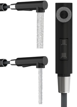 Смеситель для кухни БЕЛЫЙ, ВЫДВИЖНОЙ излив, 2 форсунки, для кухонной мойки EBRO