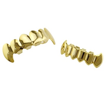Решетки с покрытием из 18-каратного золота 6 Fang Grill