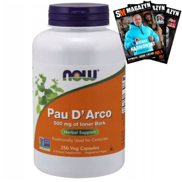 NOW FOODS PAU D'ARCO LAPACHO 500MG 250KAP PASOŻYTY