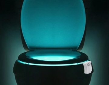 LAMPKA LED DO WC CZUJNIK RUCHU I ŚWIATŁA 8 KOLORÓW
