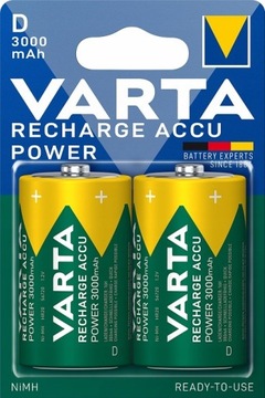 AKUMULATORKI BATERIE R20 NiMH VARTA D 3000mAh 2szt
