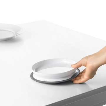 OXO ДЕТСКАЯ ТАРЕЛКА С ПРОЧНОЙ СИЛИКОНОВОЙ ПРИСОСКОЙ, СЕРАЯ