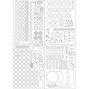 Koła, detale do Merkava Mk.IV LIC - Angraf 1/17
